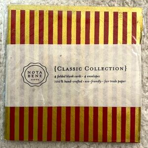 Nota Bene Gifts 6.25" x 6.25" Handmade Blank Royal Card Collection Set of 4